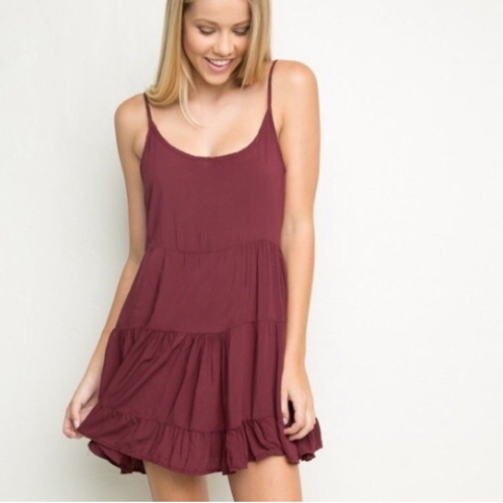 COPY - Maroon brandy Melville jada dress